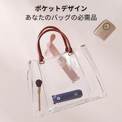 🧸✨ Reikan KumaFan【1台3役！】｜くまちゃん型ハンディ扇風機＆ライト＆モバイルバッテリー付き｜持ち歩ける癒し系ミニファン（USB充電・折りたたみ式・静音）