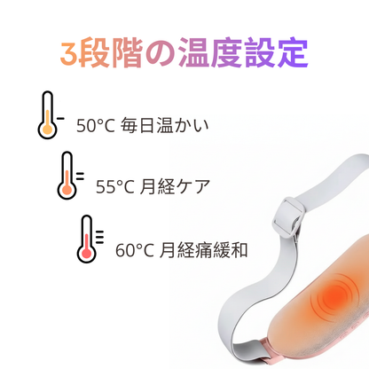 AtataCare 温熱＆振動 腰用ヒーター  つらい生理痛をやさしく癒す、女性のための温活デバイス