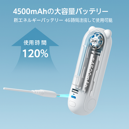 🧸✨ Reikan KumaFan【1台3役！】｜くまちゃん型ハンディ扇風機＆ライト＆モバイルバッテリー付き｜持ち歩ける癒し系ミニファン（USB充電・折りたたみ式・静音）