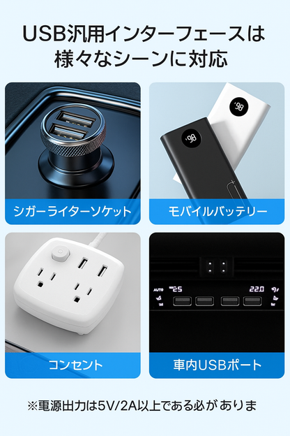 Reikan AirFlex Duo™｜360°回転＆3段階風量調整付き デュアルUSB車載ファン【夏の車内を快適に】