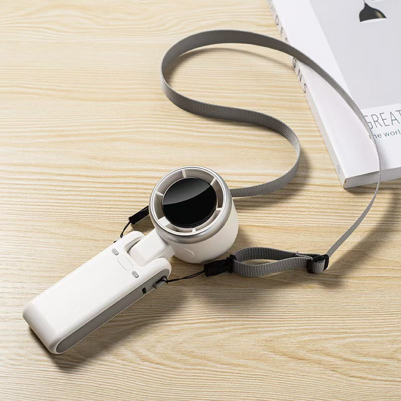 🔥 外販人気モデル！RK-MINIBREEZE ハイスピード携帯扇風機 – USB充電式・首かけ可能・小型タービンファン