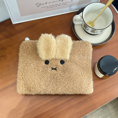 【高見え】もふもふ・うさぎ多機能ミニポーチ｜大人可愛いカード・小銭・コスメ収納ケース