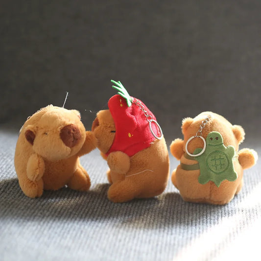 ふわふわカピバラ＆イルカぬいぐるみチャーム – バッグに付けてもっと可愛く♪